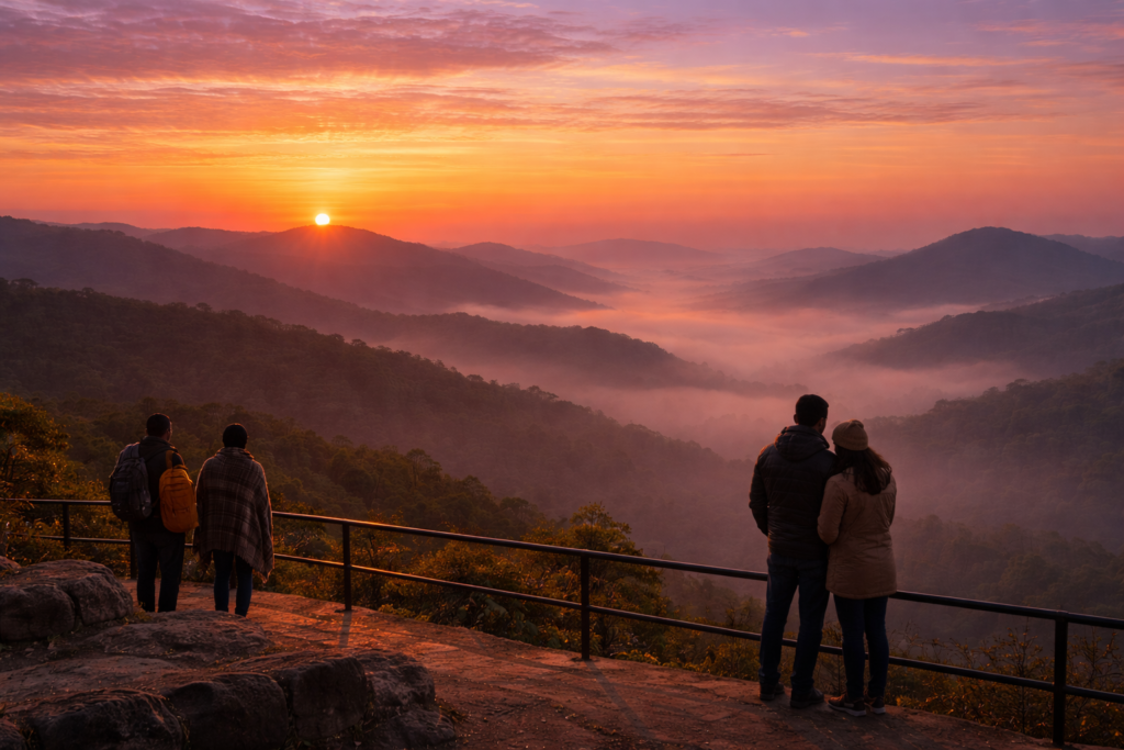 Pachmarhi sunset points winter travel guide