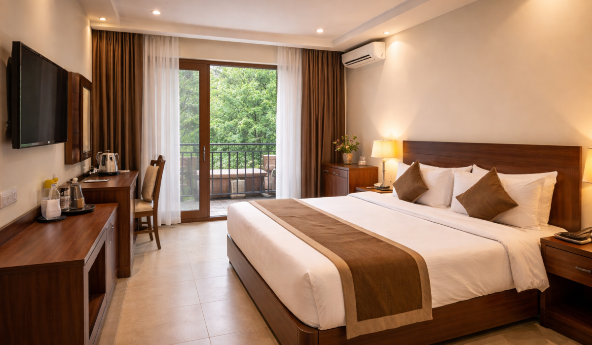 Affordable premium room at The Hotel Pandav Pachmarhi